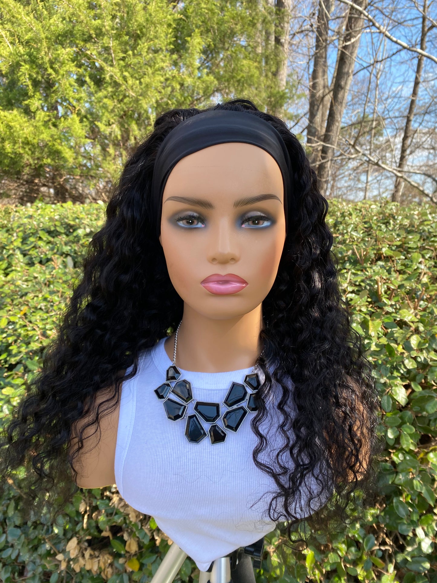 12 inch Water Wave Headband Wig